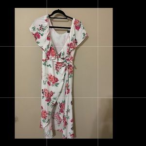 Floral wrap dress! Worn once!